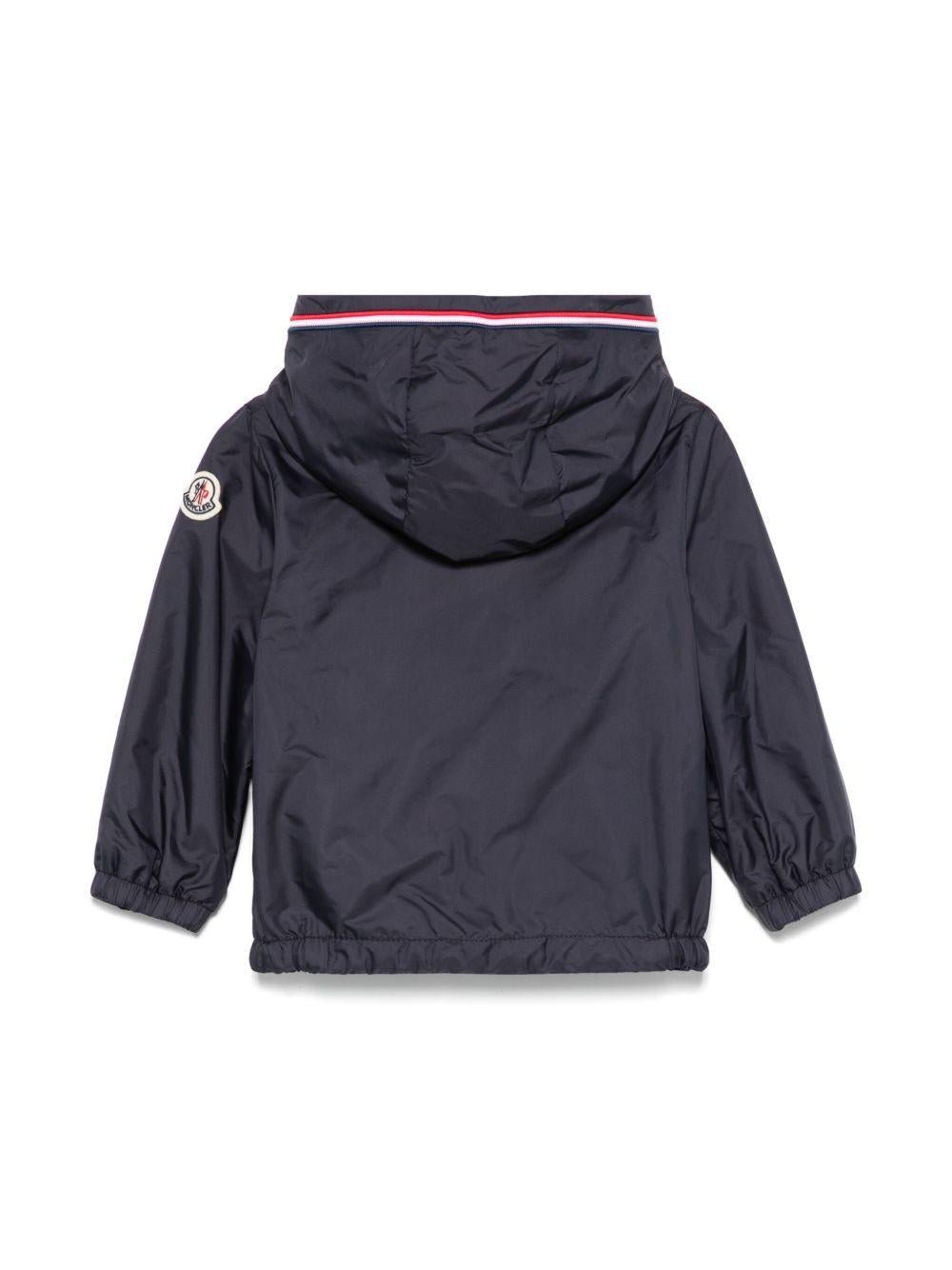 Giacca Granduc per neonati Moncler Enfant blu con cappuccio - Rubino Kids