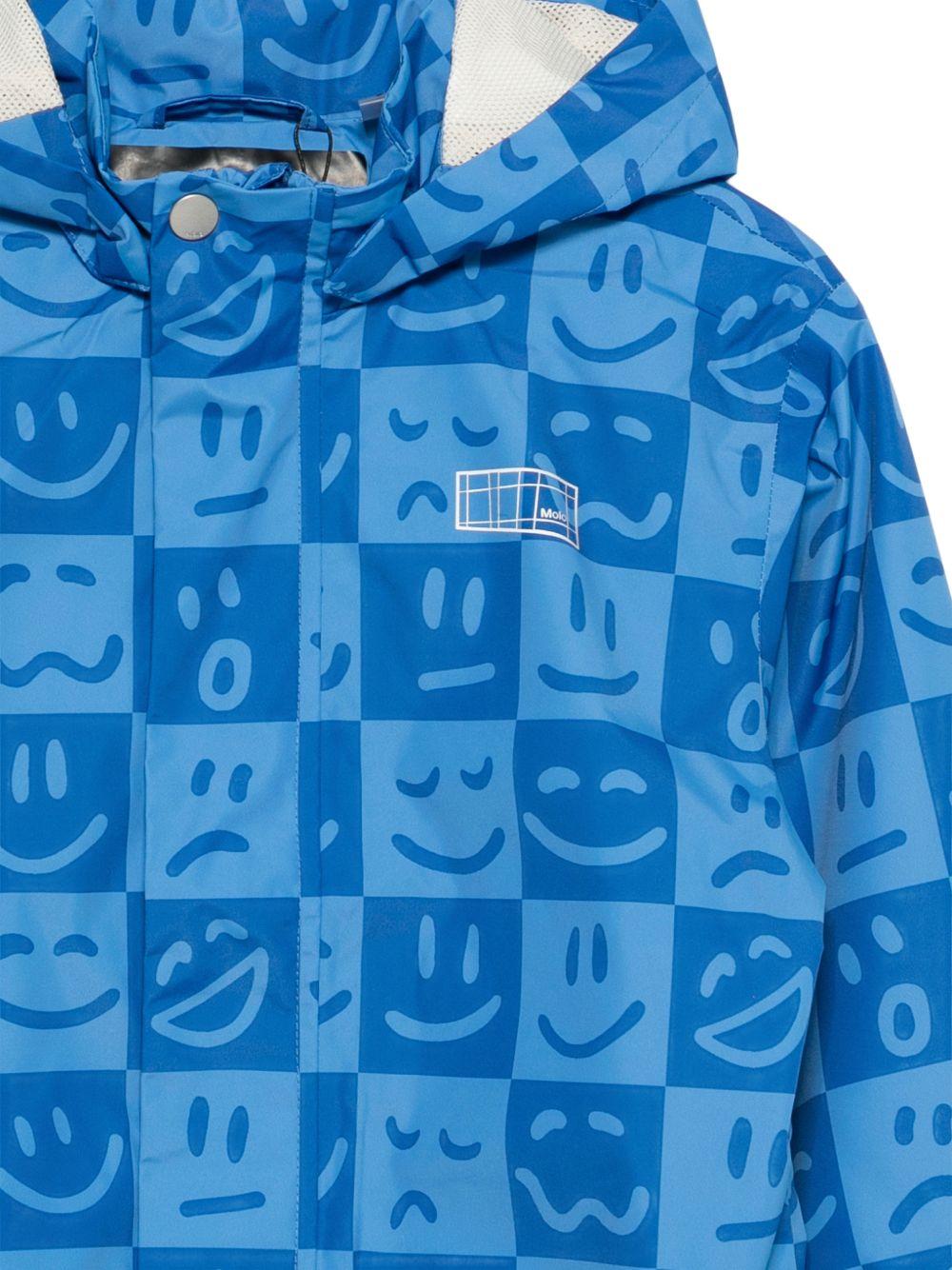 Giacca impermeabile Waiton per bambino Molo con stampa smiley all - over - Rubino Kids