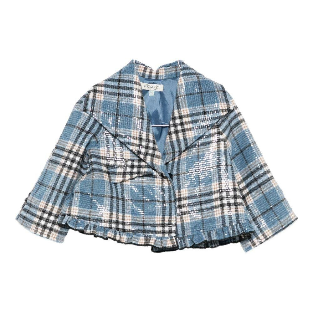 Giacca per bambina A'lapage azzurra con motivo a quadri - Rubino Kids