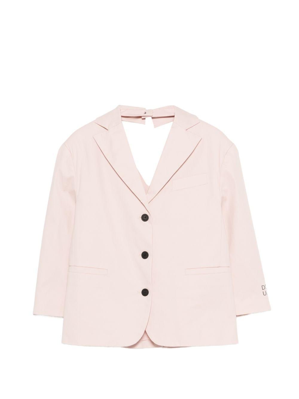 Giacca per bambina Douuod Kids rosa con colletto con revers rosa - Rubino Kids