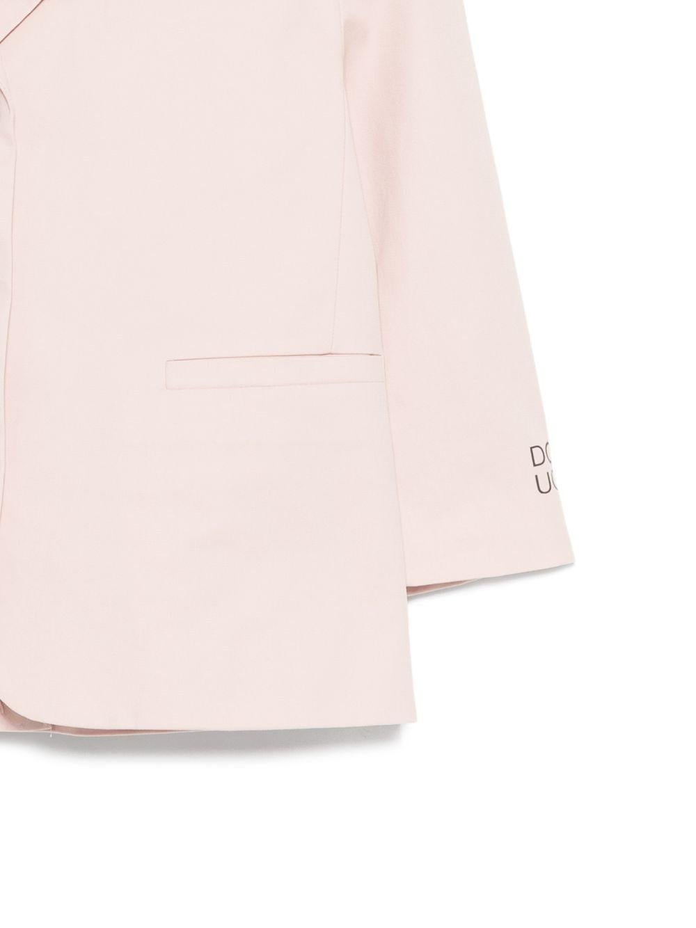 Giacca per bambina Douuod Kids rosa con colletto con revers rosa - Rubino Kids
