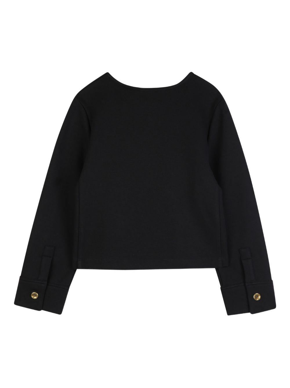 Giacca per bambina Givenchy Kids nera con applicazione logo - Rubino Kids