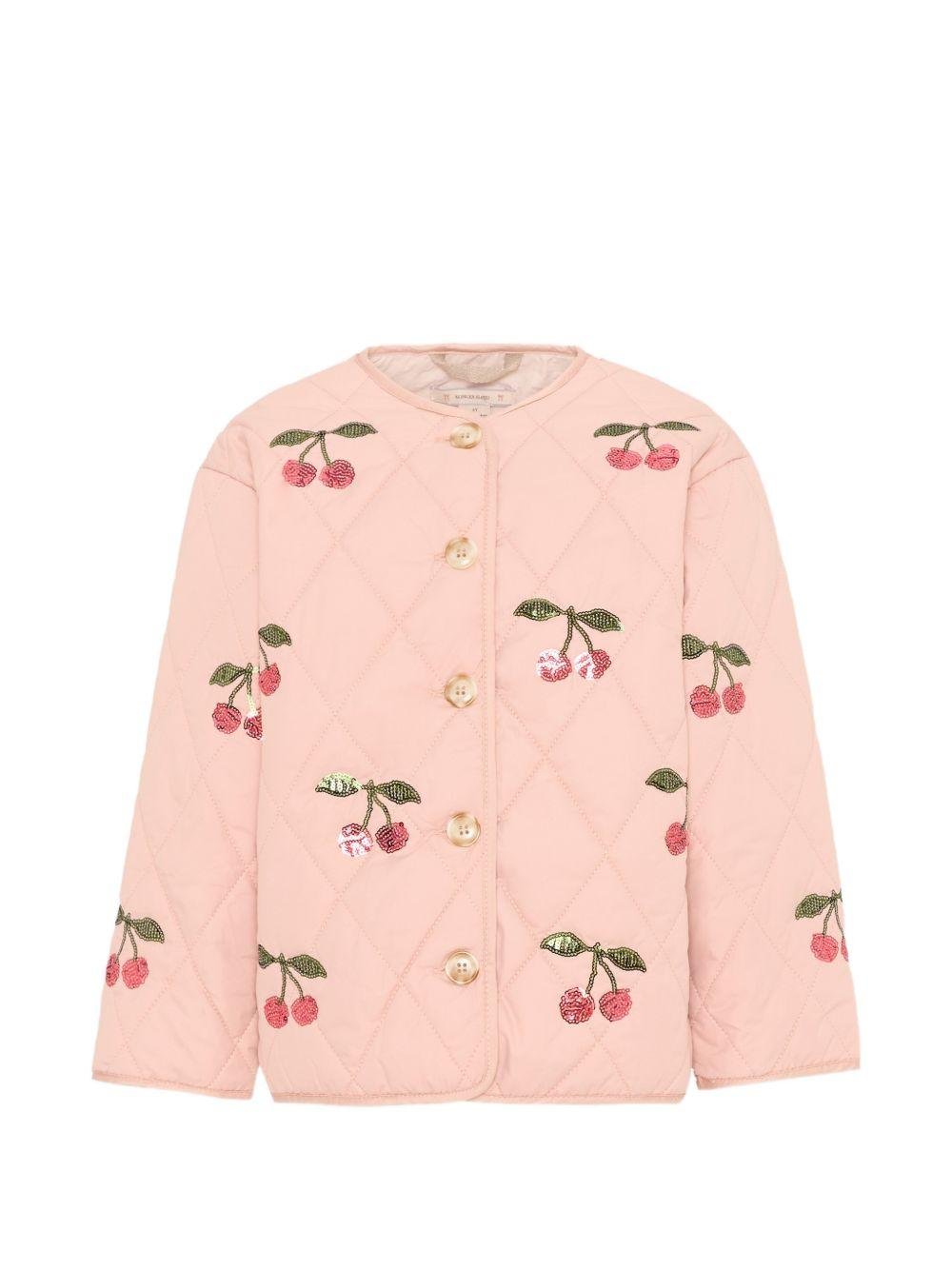 Giacca per bambina Konges Sløjd rosa con design trapuntato - Rubino Kids