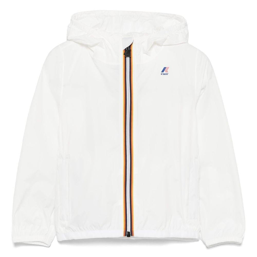 Giacca per bambini K Way Kids Le Vrai bianco con cappuccio ampio - Rubino Kids