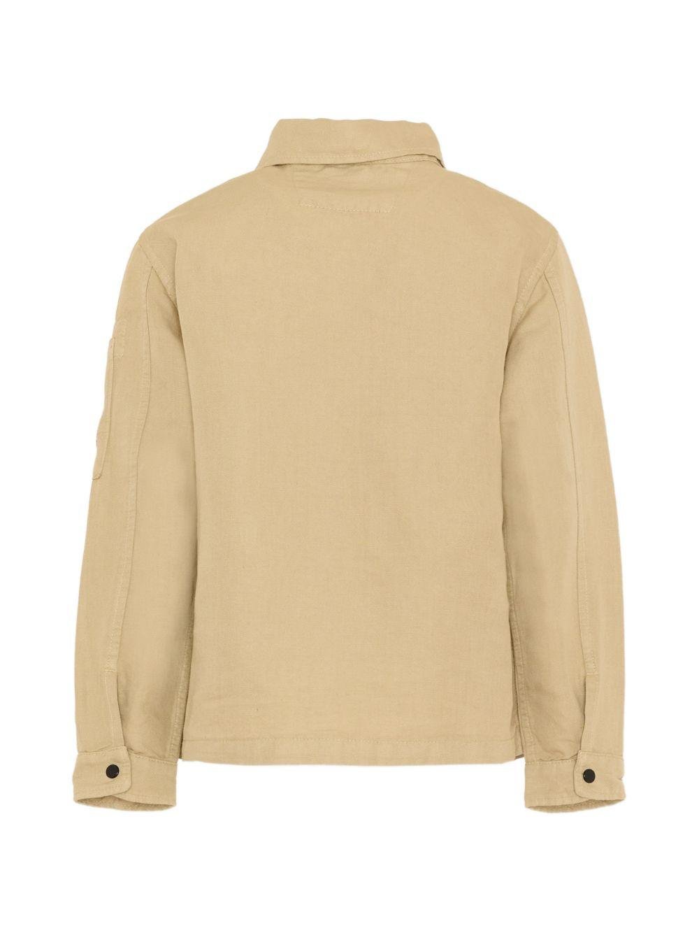 Giacca per bambino C.P. Company Kids beige con tasche applicate e bottoni - Rubino Kids
