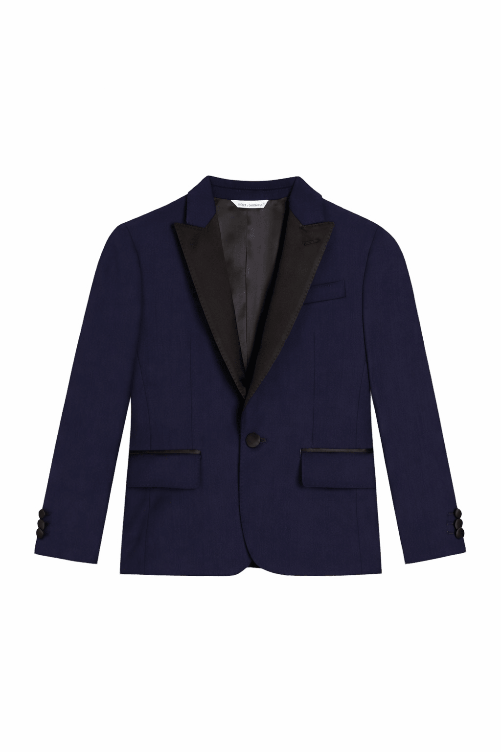 Giacca per bambino Dolce & Gabbana Kids blu con revers a lancia - Rubino Kids