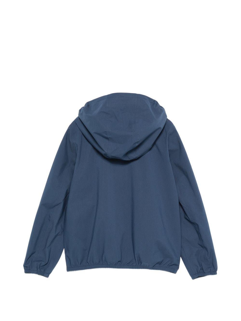 Giacca per bambino K Way Kids blu con cappuccio e zip - Rubino Kids