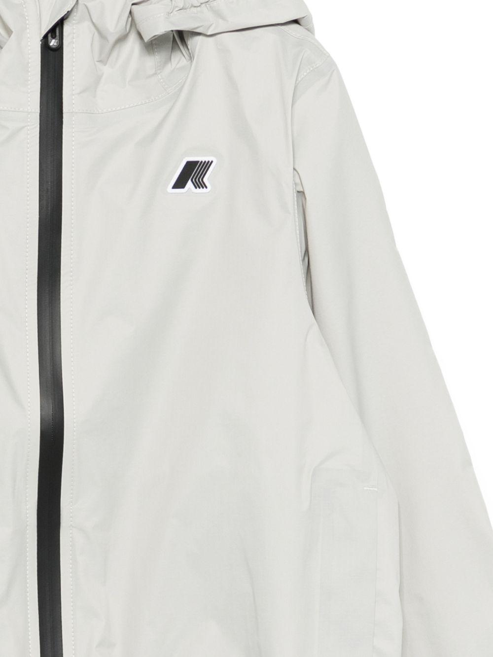 Giacca per bambino K Way Kids grigia con cappuccio e zip<BR/><BR/> - Rubino Kids