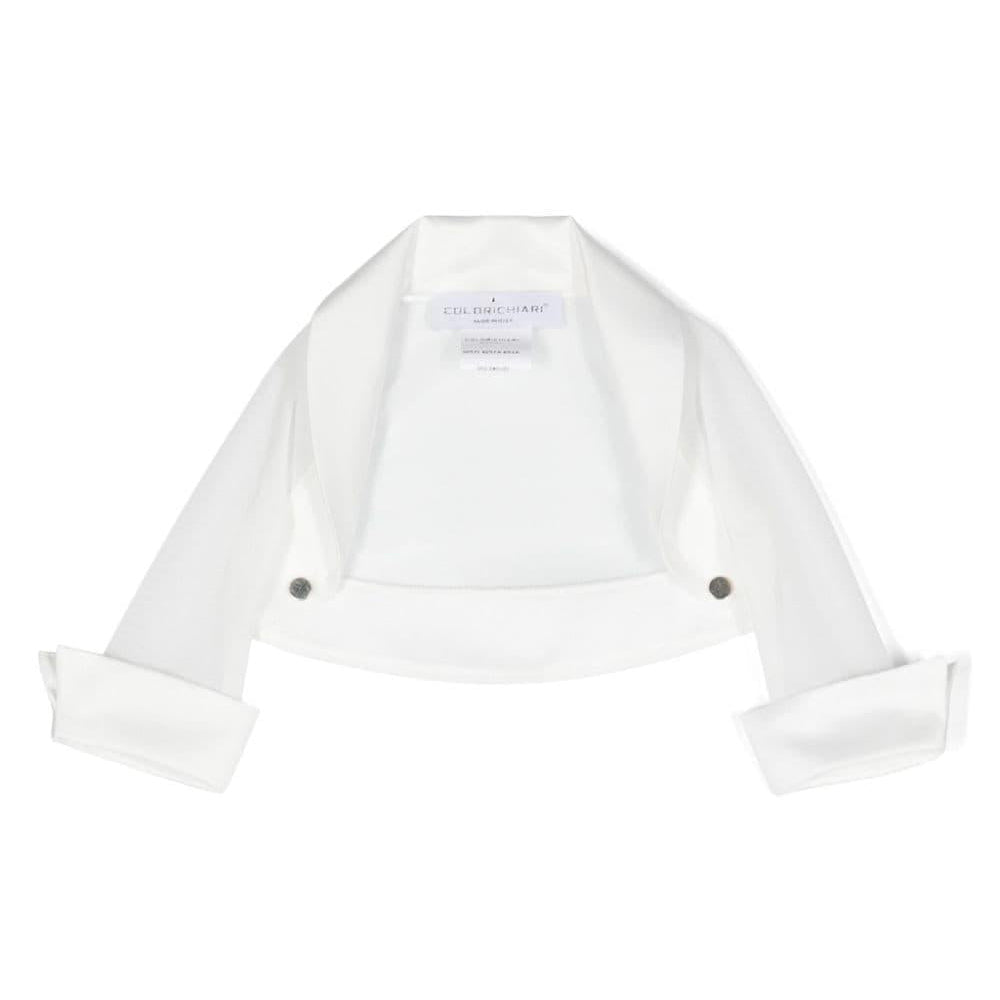 Giacca per neonata Colorichiari bianca con bordo a contrasto - Rubino Kids