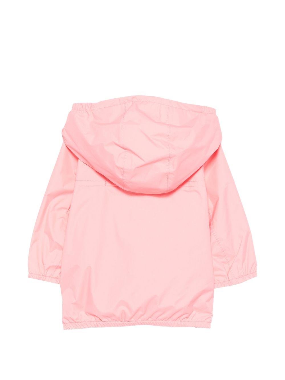 Giacca per neonata K Way Kids rosa con cappuccio e zip - Rubino Kids