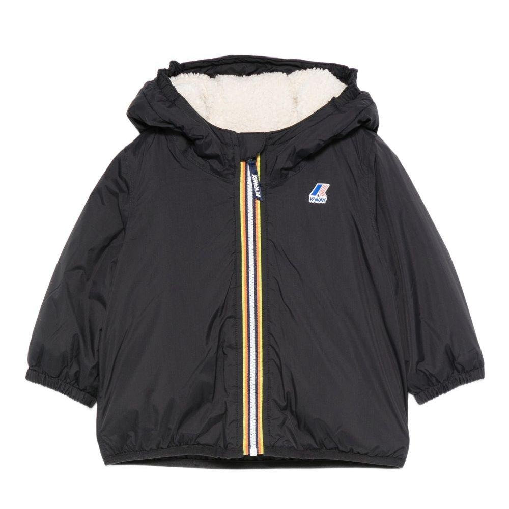 Giacca per neonati K - Way Kids blu con cappuccio e zip frontale - Rubino Kids