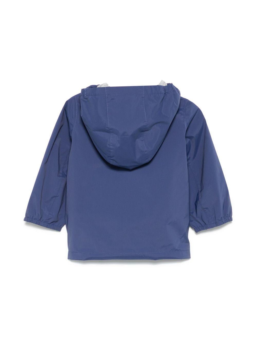 Giacca per neonati K Way Kids blu con cappuccio - Rubino Kids
