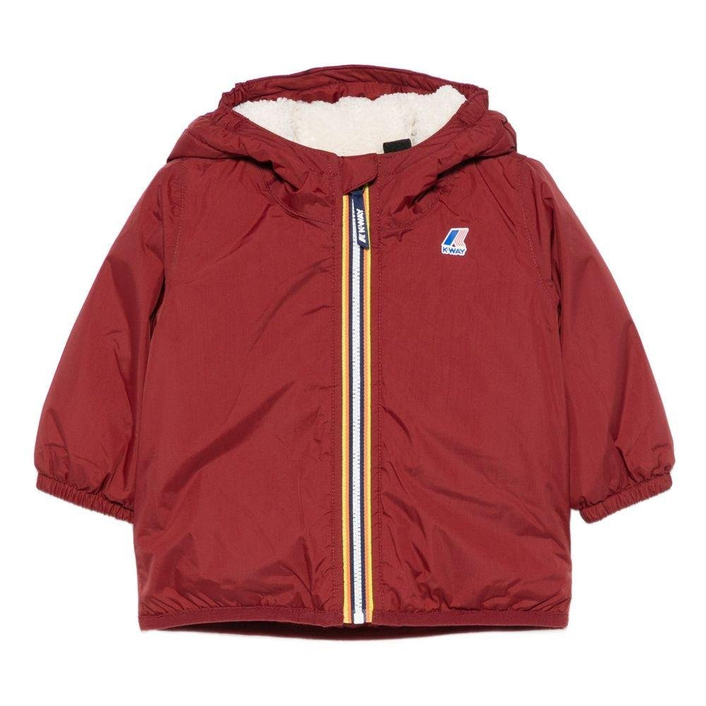 Giacca per neonati K - Way Kids rosso con cappuccio e zip frontale - Rubino Kids