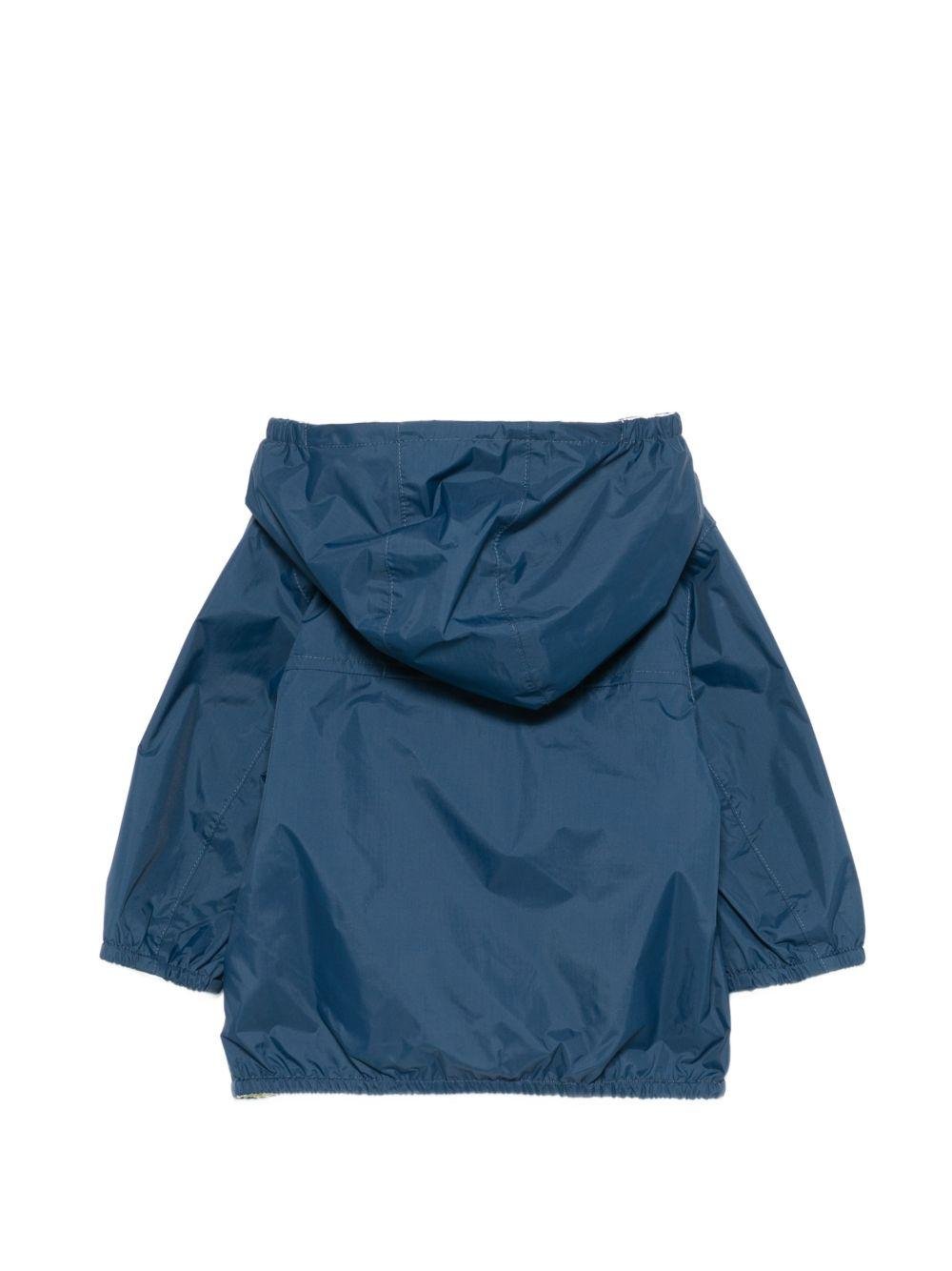 Giacca per neonato K Way Kids blu con cappuccio e zip - Rubino Kids