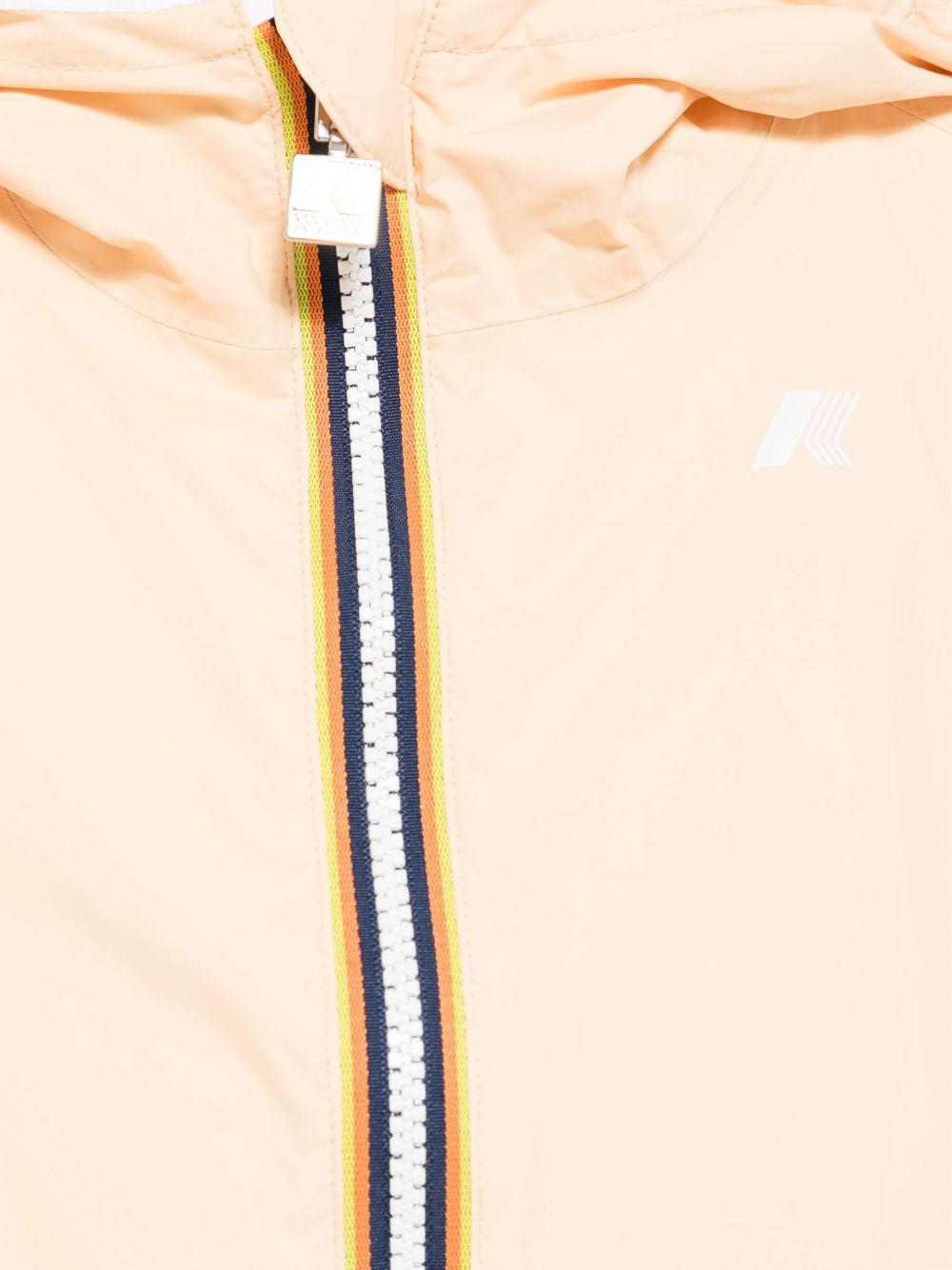 Giacca reversibile per bambini K - Way Kids P. Lily Plus pesca con bordo a contrasto - Rubino Kids