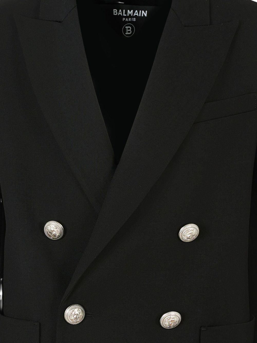 Giacche per bambino Balmain Kids nera con bottoni color argento - Rubino Kids