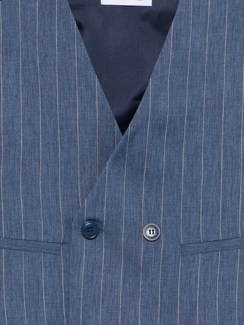 Gilet per bambino DONDUP Kids blu con motivo gessato - Rubino Kids