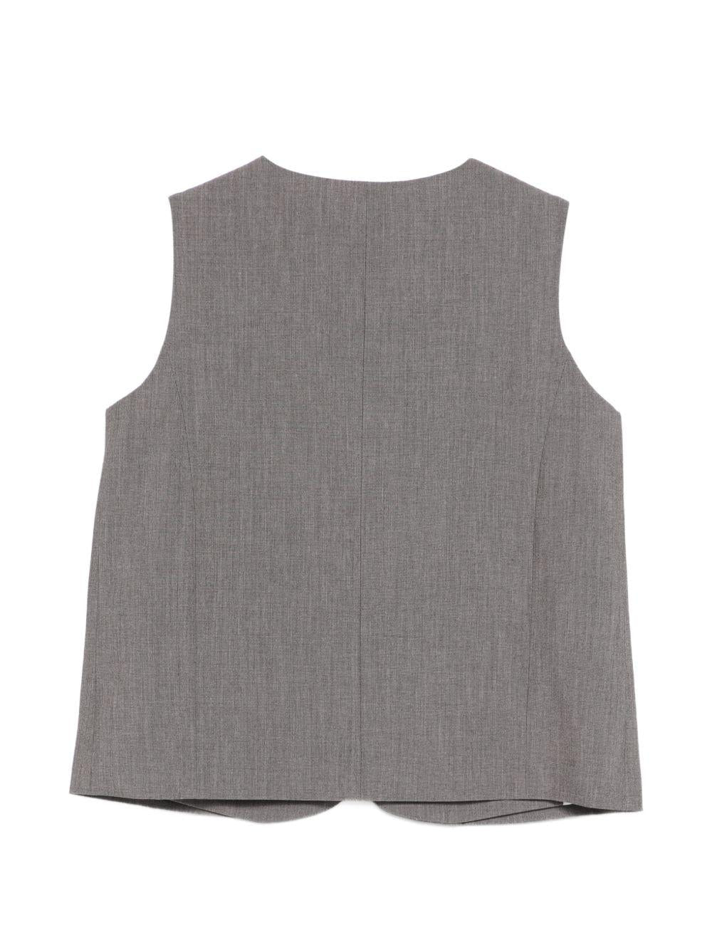 Gilet per bambino Douuod Kids grigio con bottoni e scollo a V - Rubino Kids