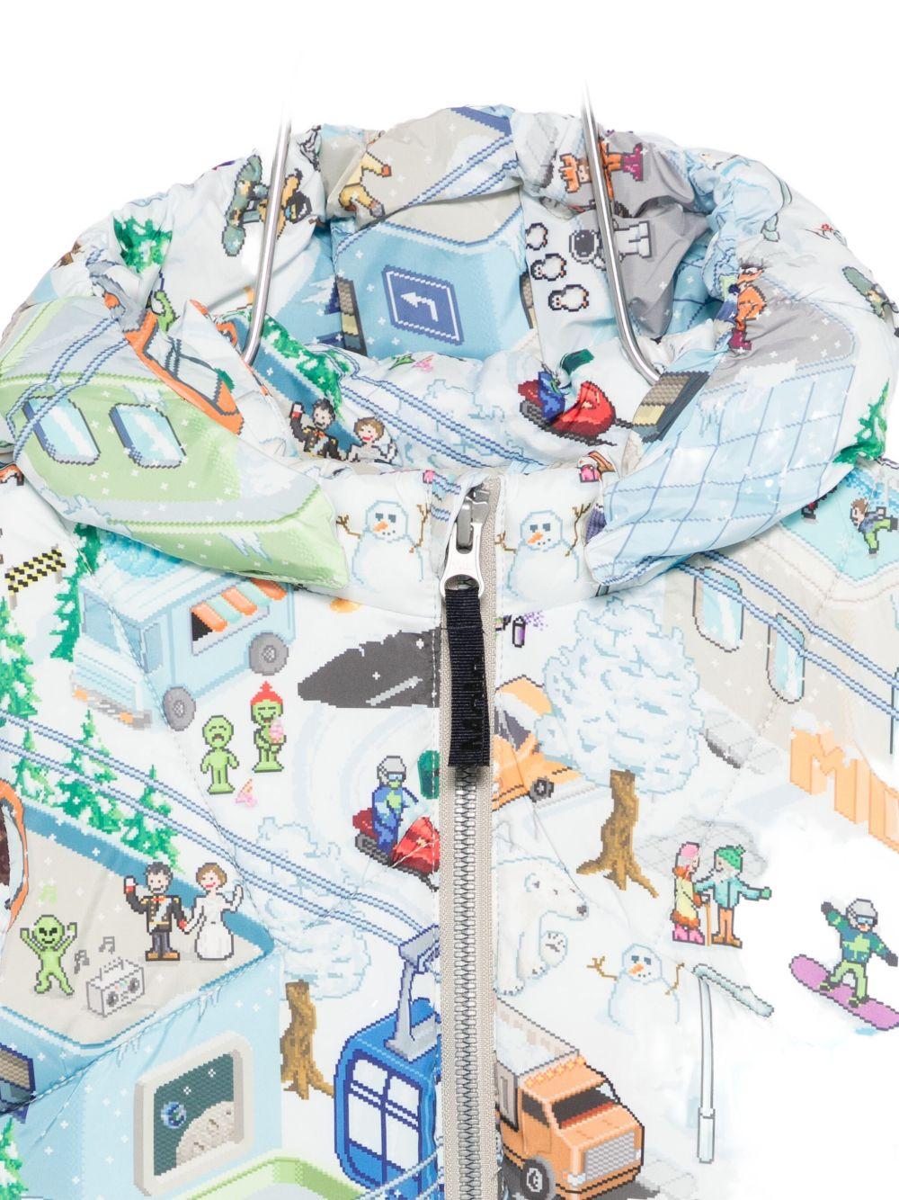 Giubbino Harpo per neonato Molo bianco con stampa grafica - Rubino Kids