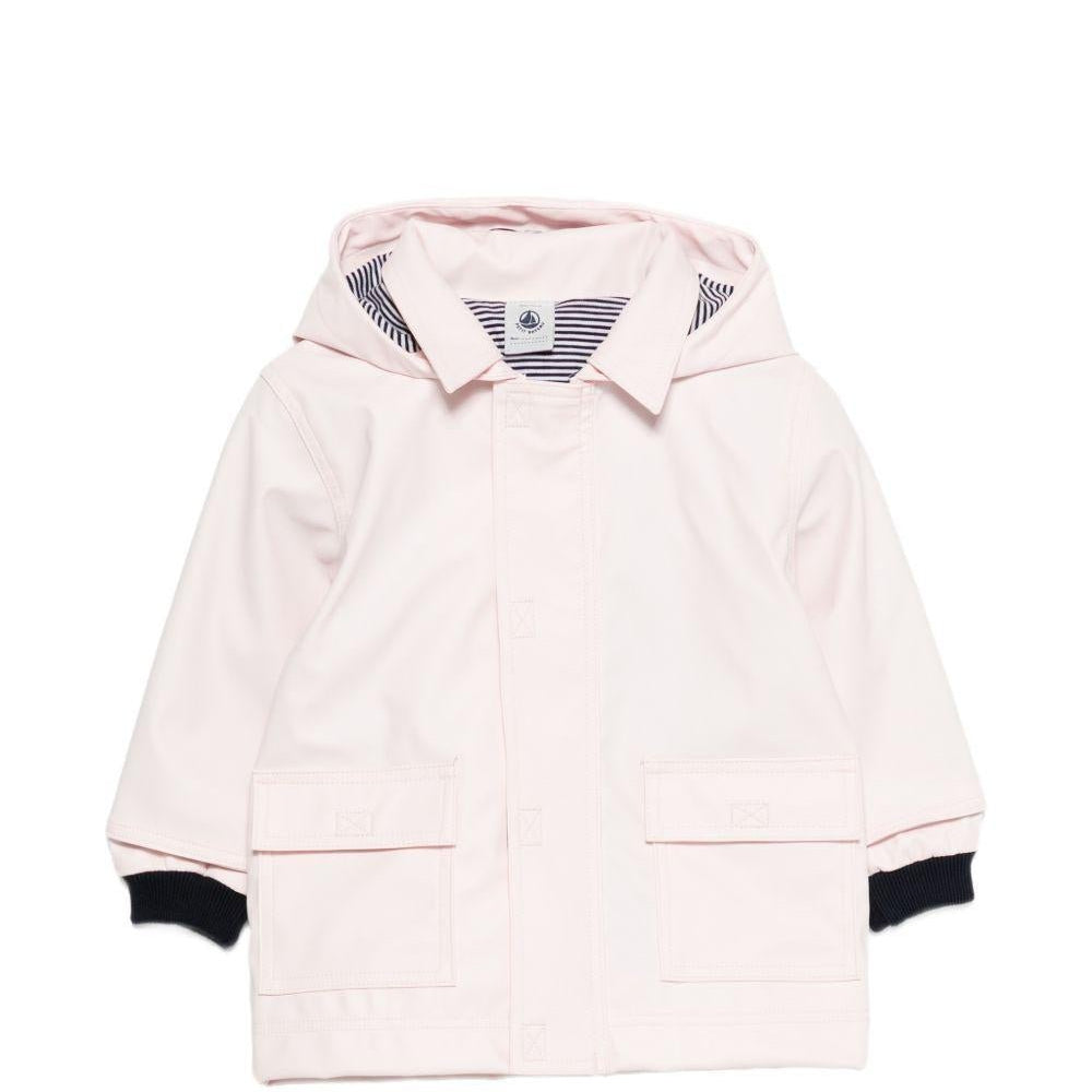 Giubbino impermeabile per neonata Petit Bateau rosa con cappuccio - Rubino Kids