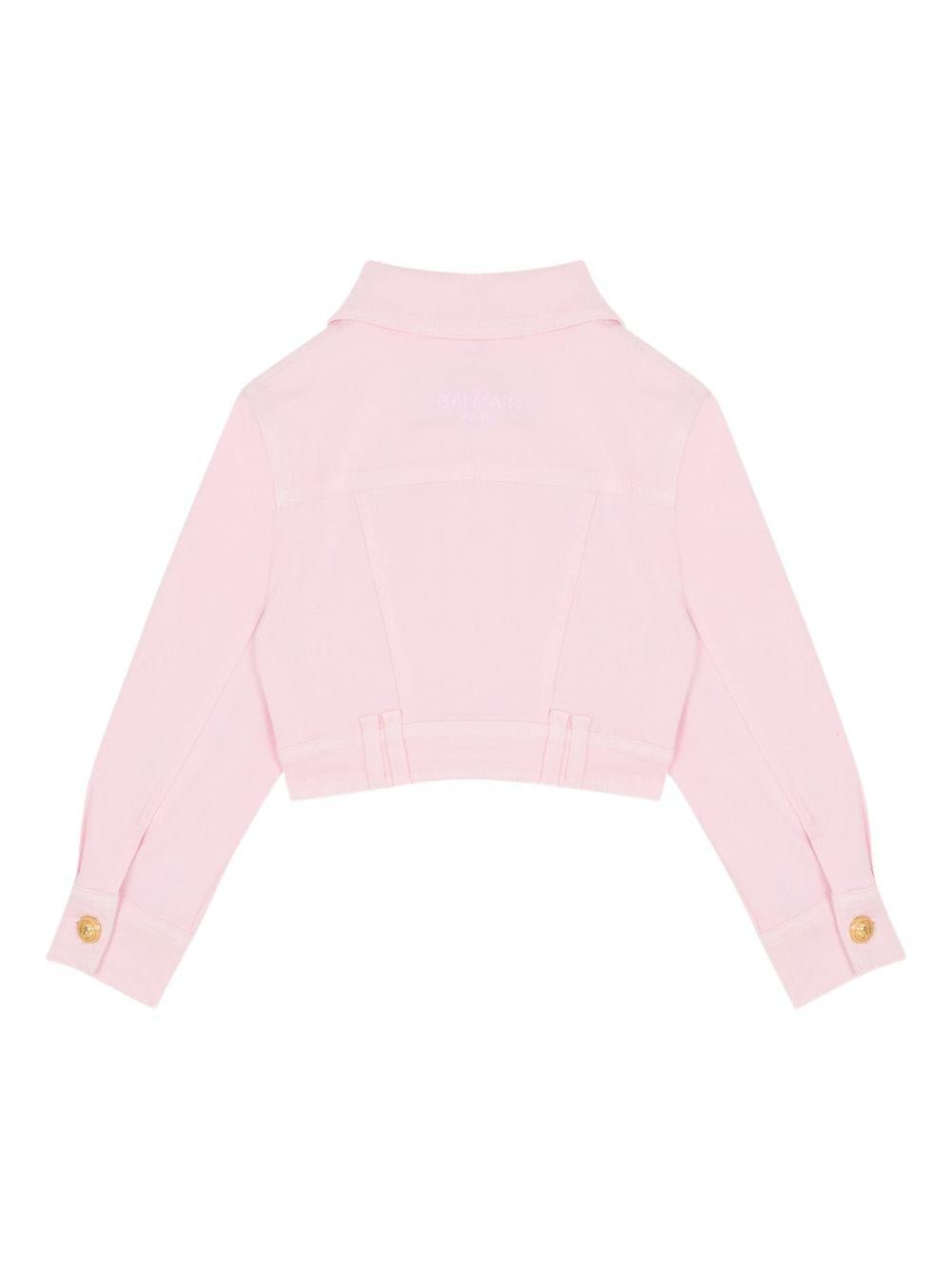 Giubbino per bambina Balmain Kids rosa con bottoni dorati - Rubino Kids
