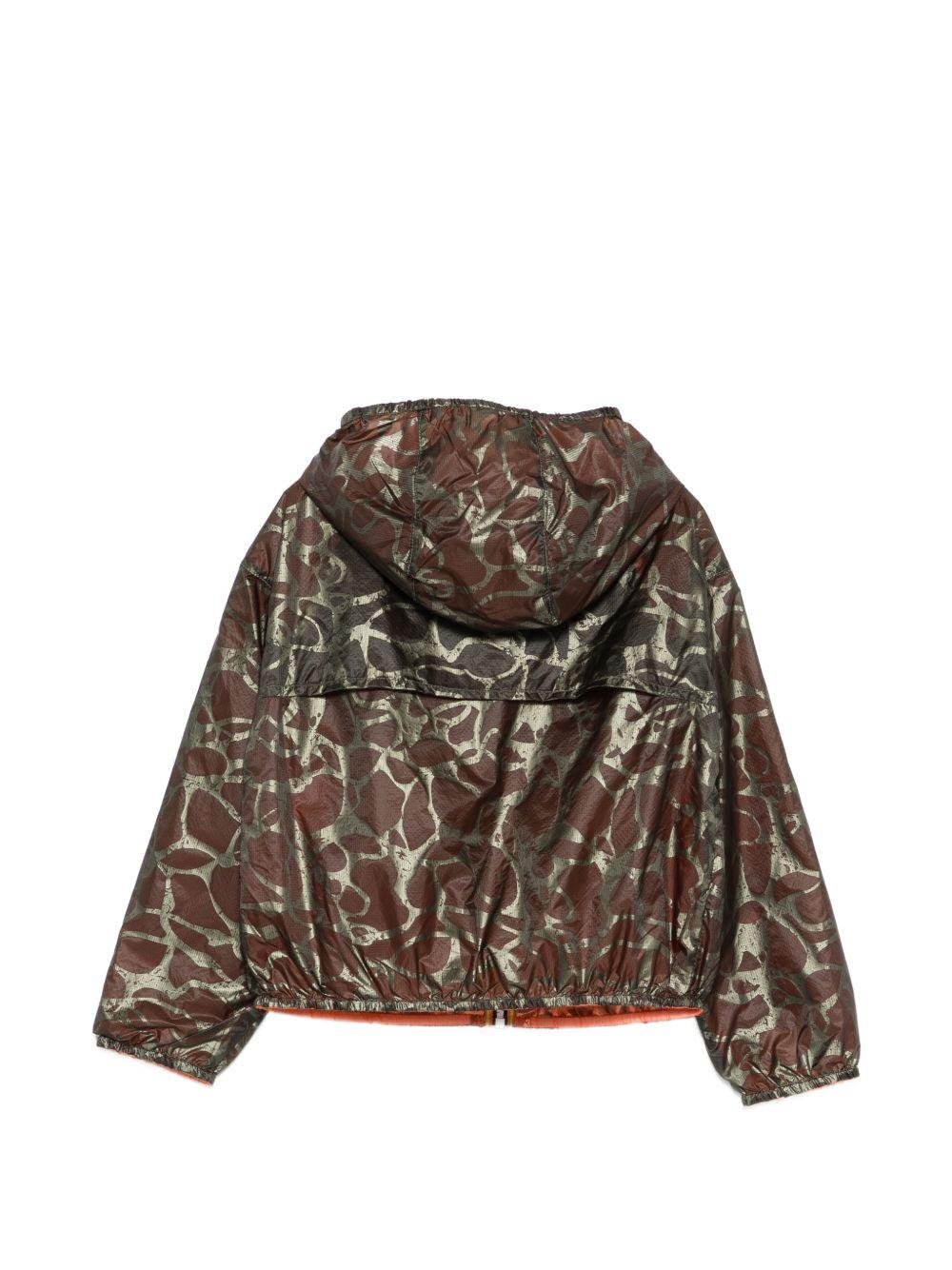 Giubbino per bambina K - Way Kids con effetto marmorizzato con cerniera - Rubino Kids