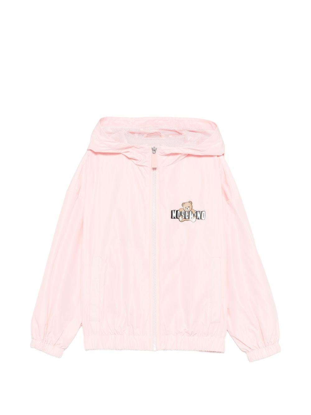Giubbino per bambina Moschino Kids rosa con cappuccio - Rubino Kids