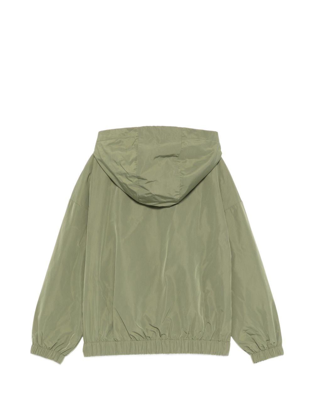 Giubbino per bambini Moschino Kids verde con stampa Teddy Bear sul davanti - Rubino Kids