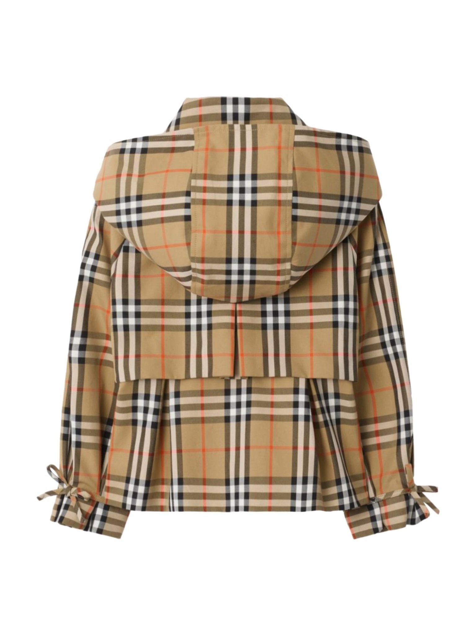 Giubbino per bambino Burberry Kids beige con motivo a quadri - Rubino Kids
