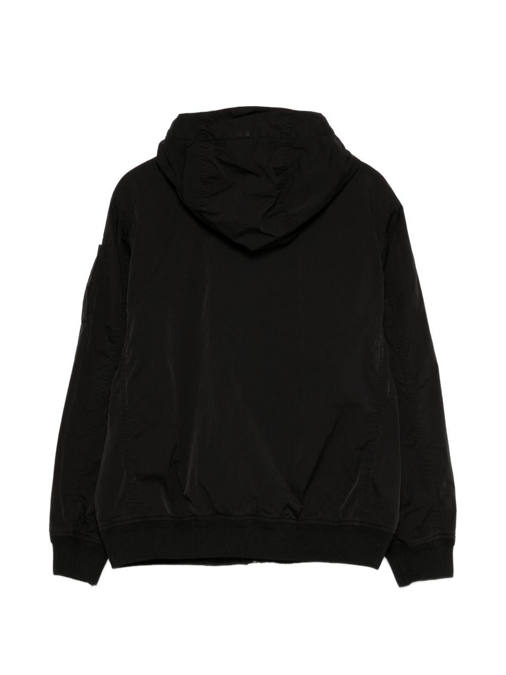 Giubbino per bambino C.P. Company Kids nero con cappuccio e zip - Rubino Kids