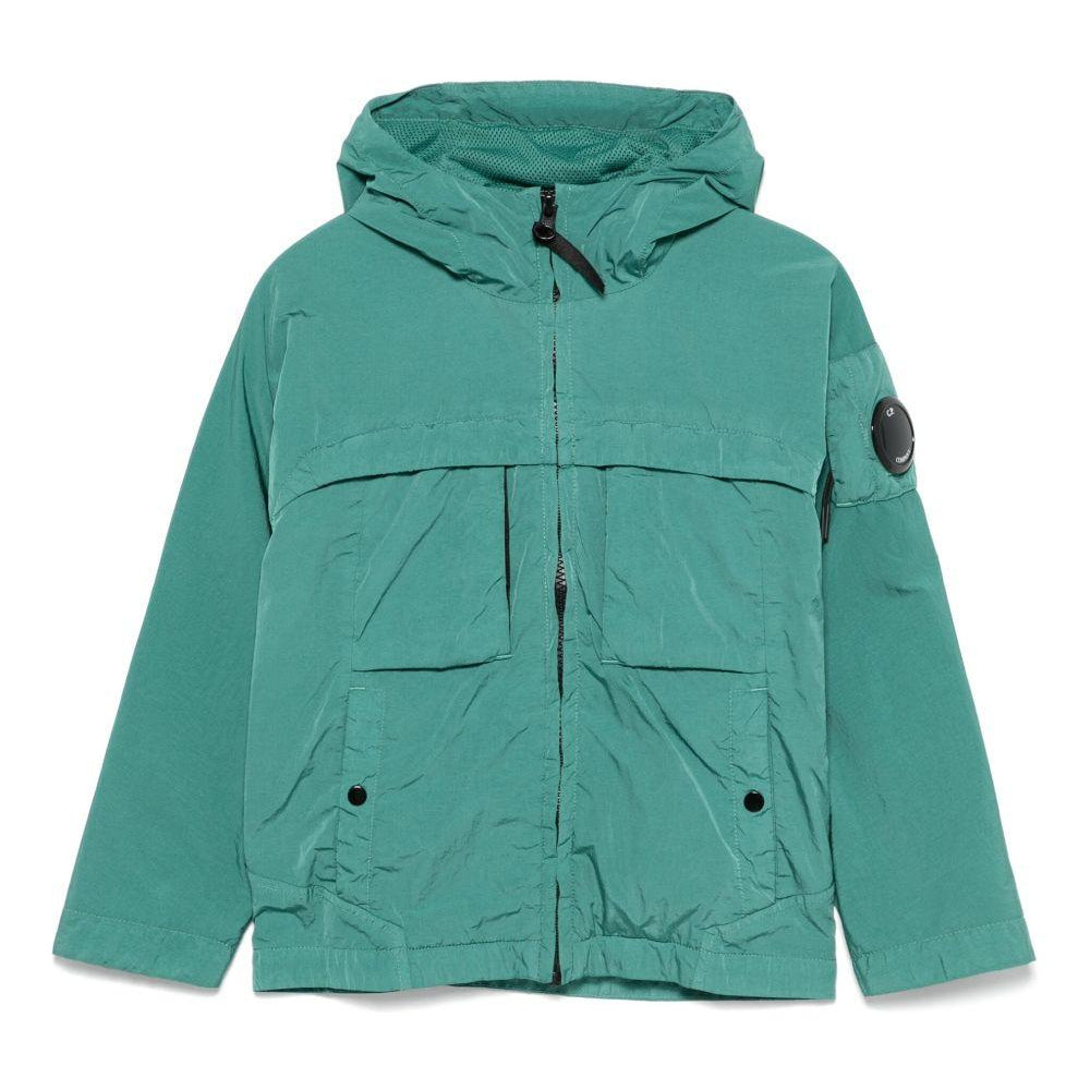 Giubbino per bambino C.P. Company verde con cappuccio - Rubino Kids