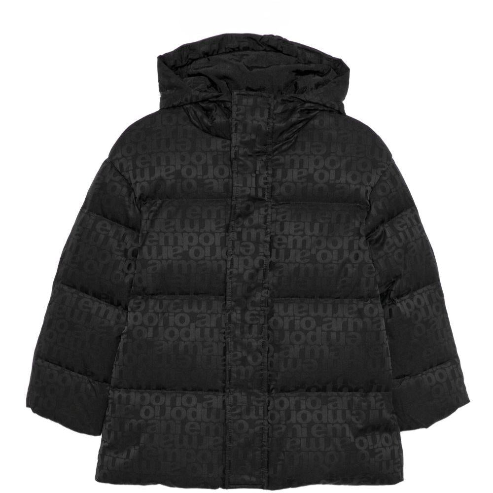 Giubbino per bambino Emporio Armani Kids nero con design trapuntato - Rubino Kids