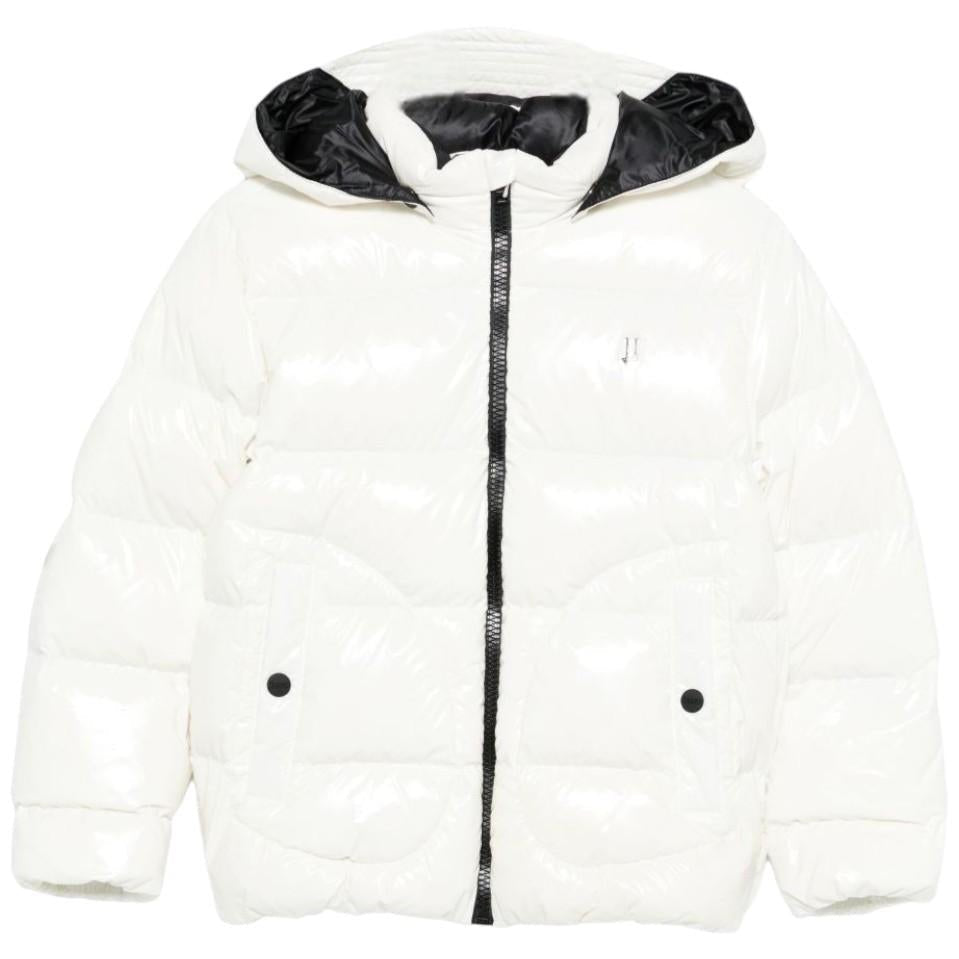 Giubbino per bambino Herno Kids bianco con cappuccio removibile - Rubino Kids