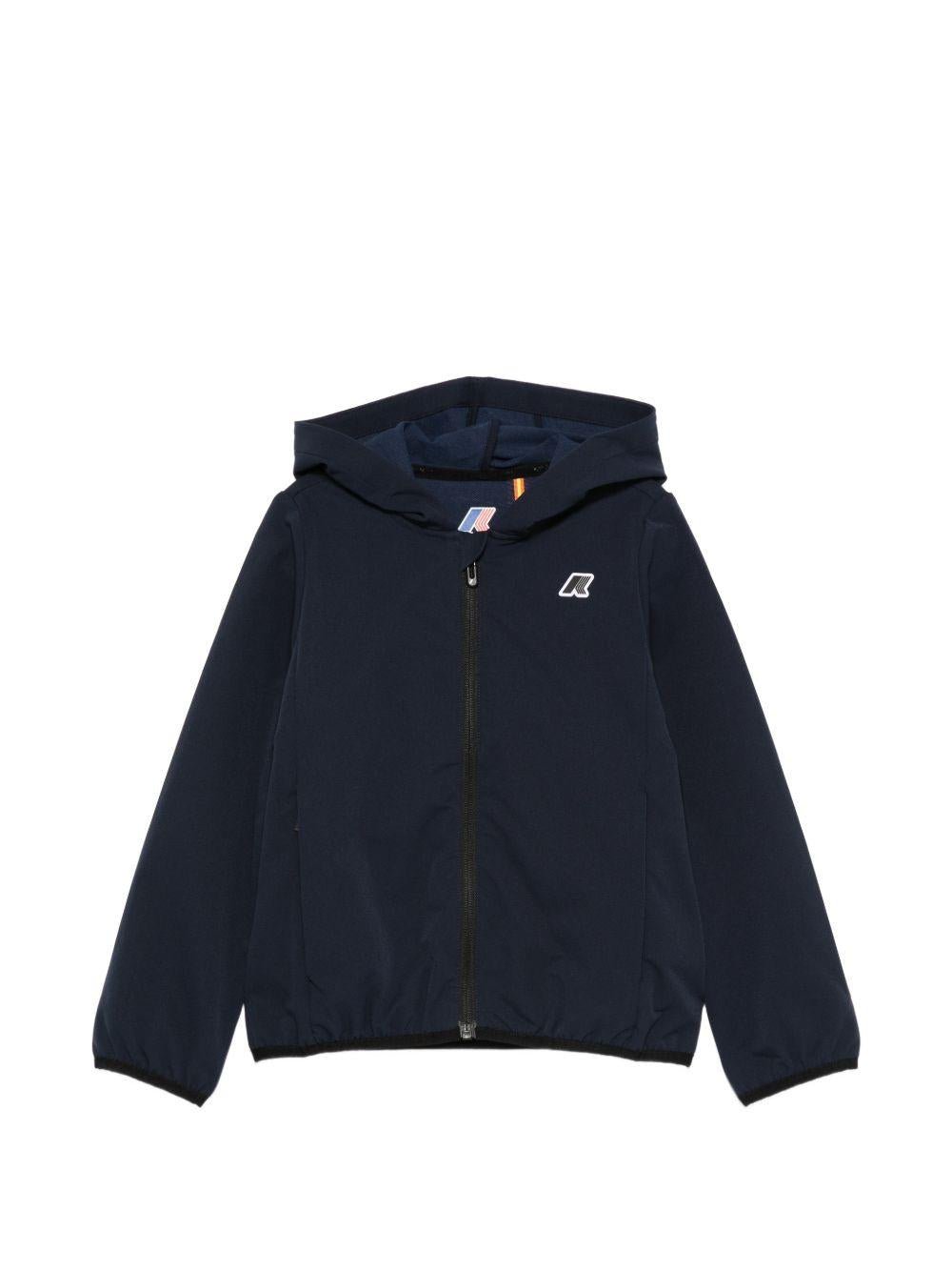 Giubbino per bambino K Way Kids P. Journeer blu con toppa con logo - Rubino Kids