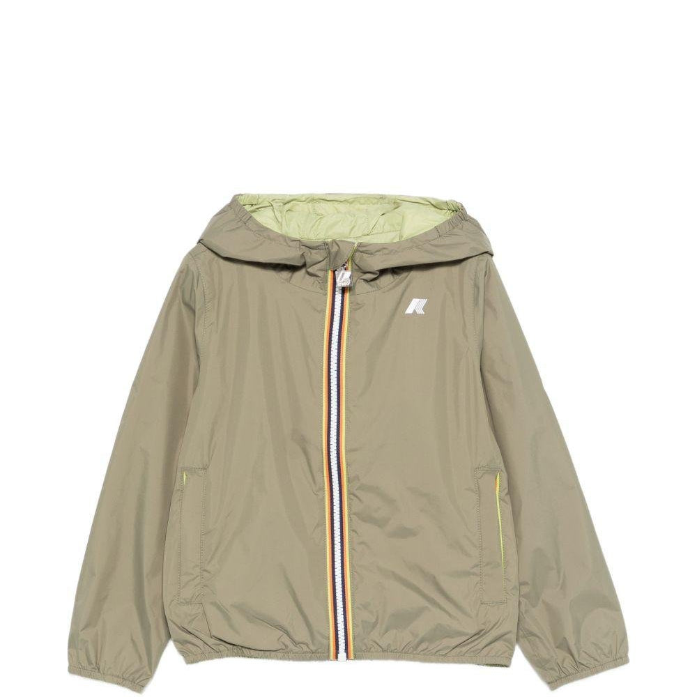 Giubbino per bambino K - Way Kids verde con cerniera - Rubino Kids