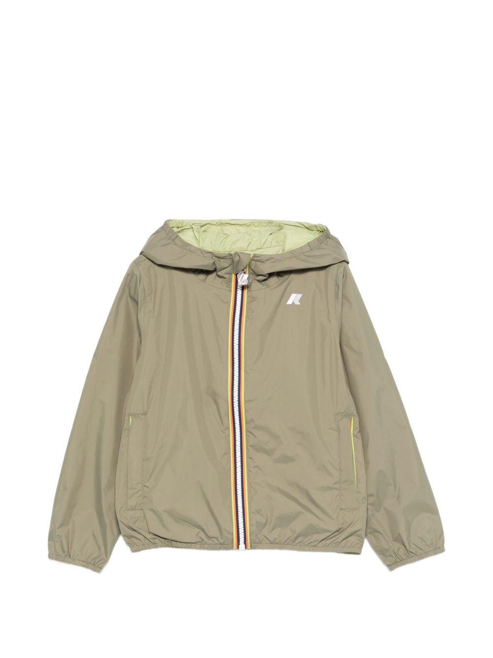Giubbino per bambino K - Way Kids verde con cerniera - Rubino Kids