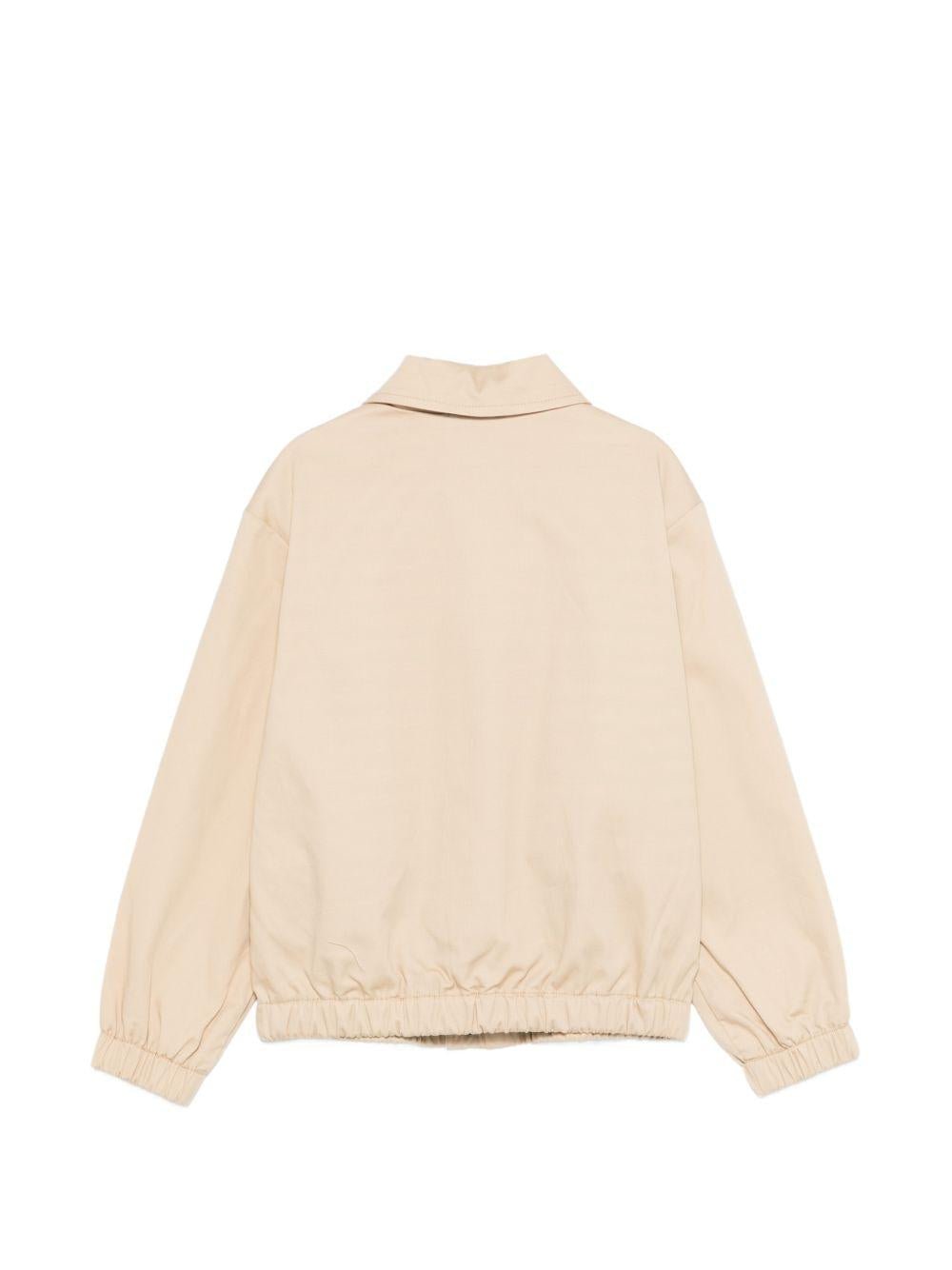 Giubbino per bambino Moschino Kids beige con stampa logo - Rubino Kids