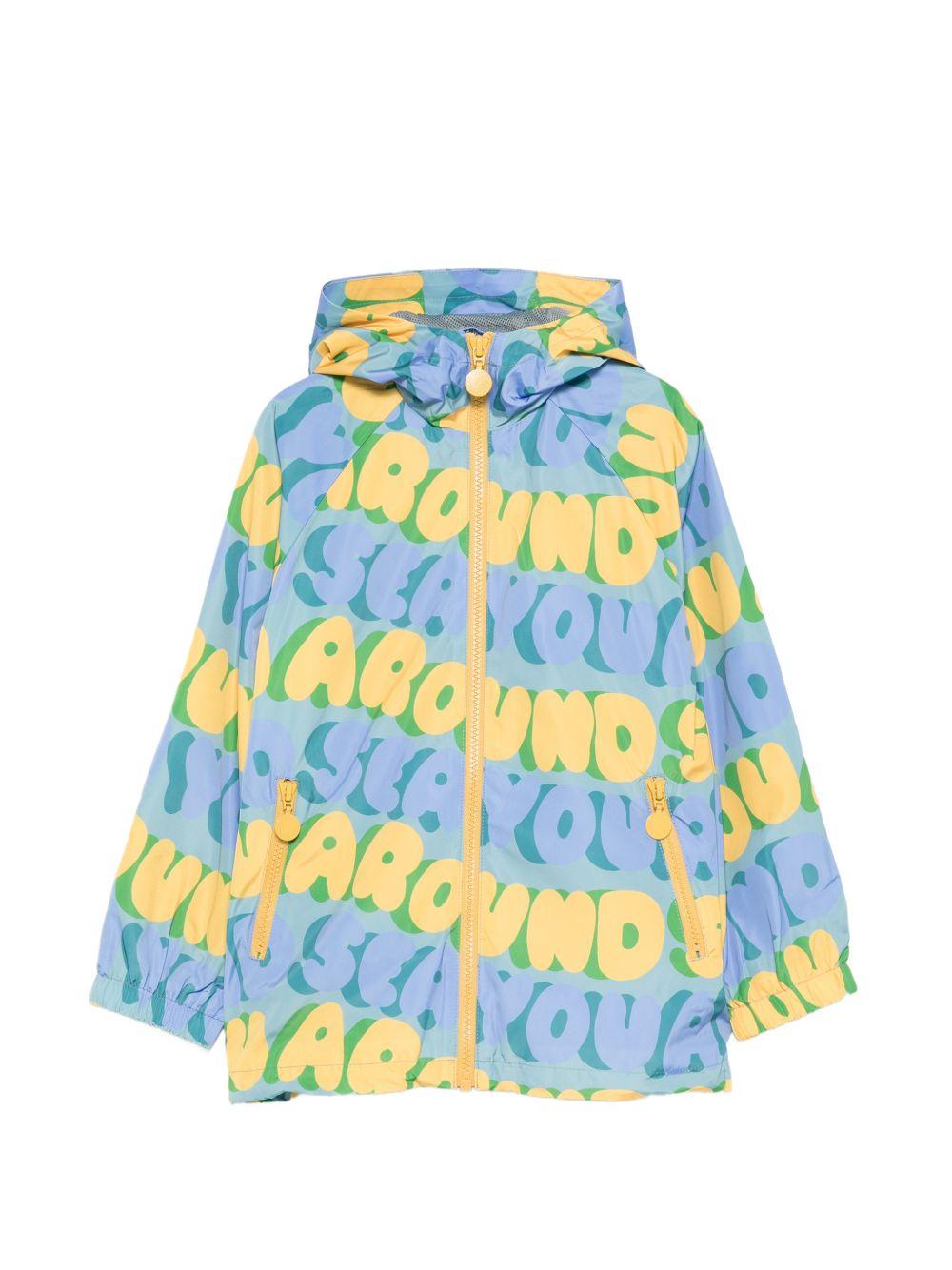 Giubbino per bambino Stella McCartney Kids azzurro con stampa all - over - Rubino Kids