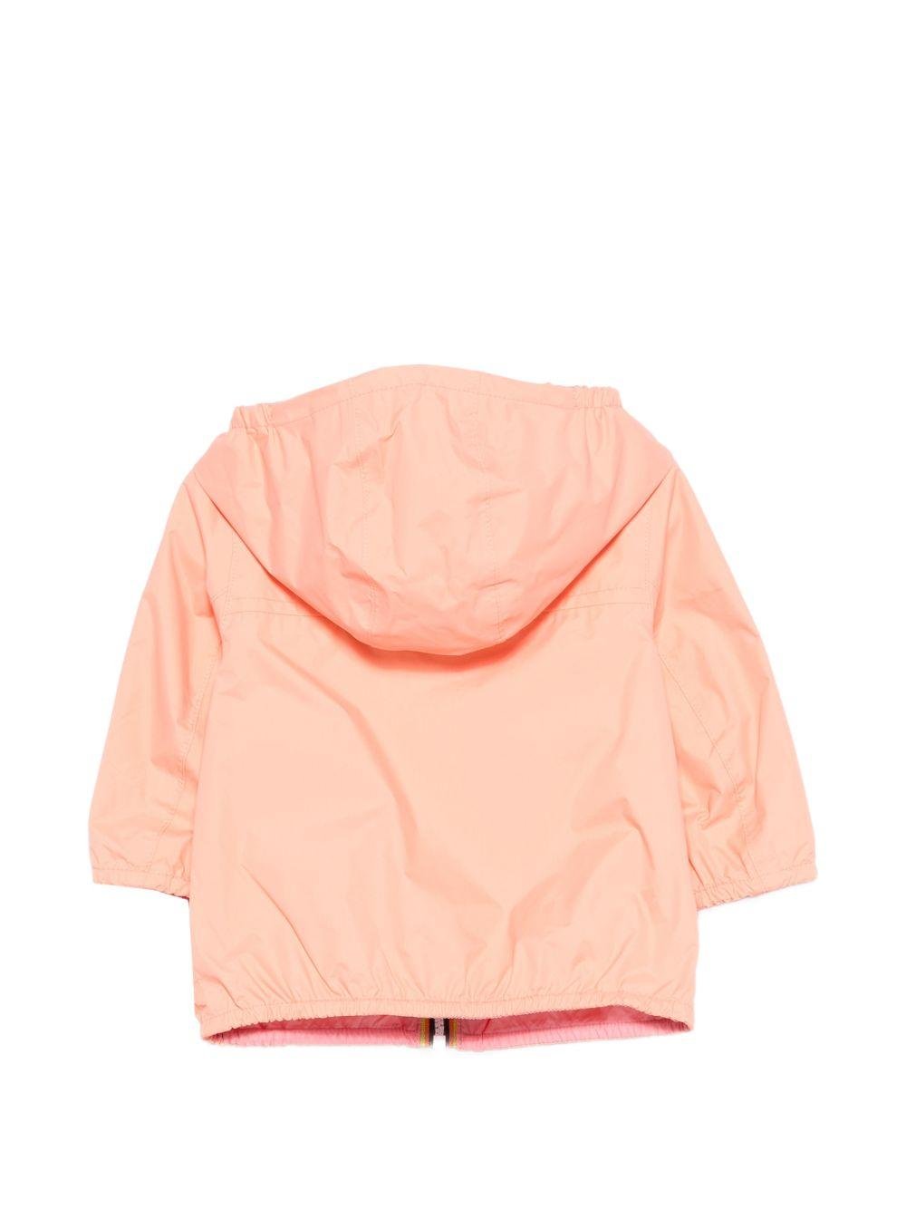 Giubbino per neonata K - Way Kids rosa pesca con cerniera - Rubino Kids