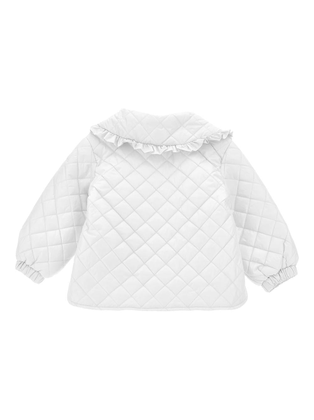 Giubbino per neonata Monnalisa bianca con design trapuntato - Rubino Kids