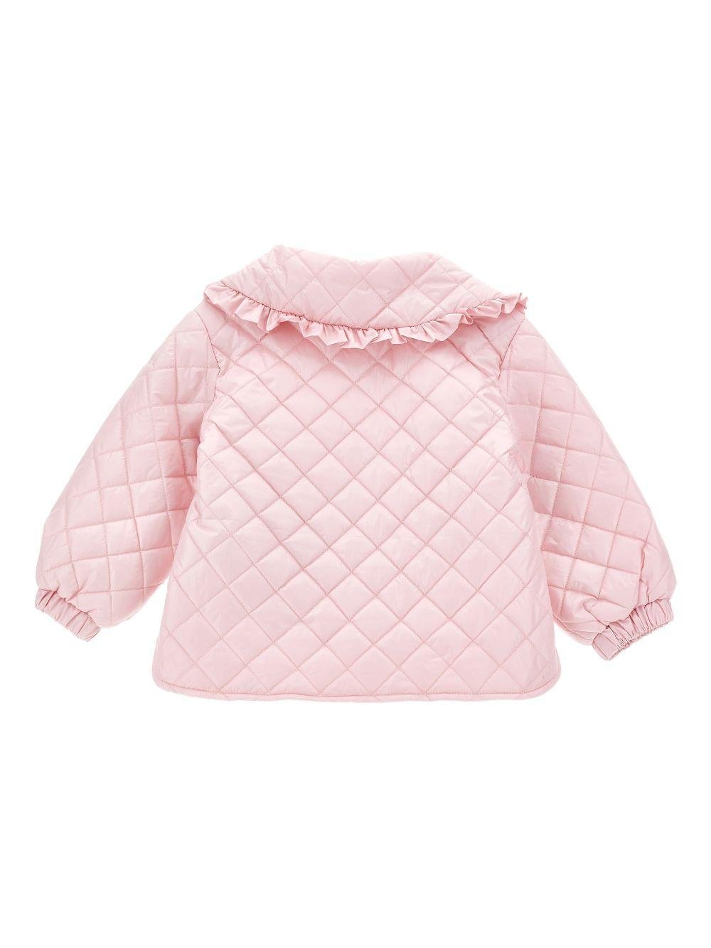Giubbino per neonata Monnalisa rosa con design trapuntato - Rubino Kids