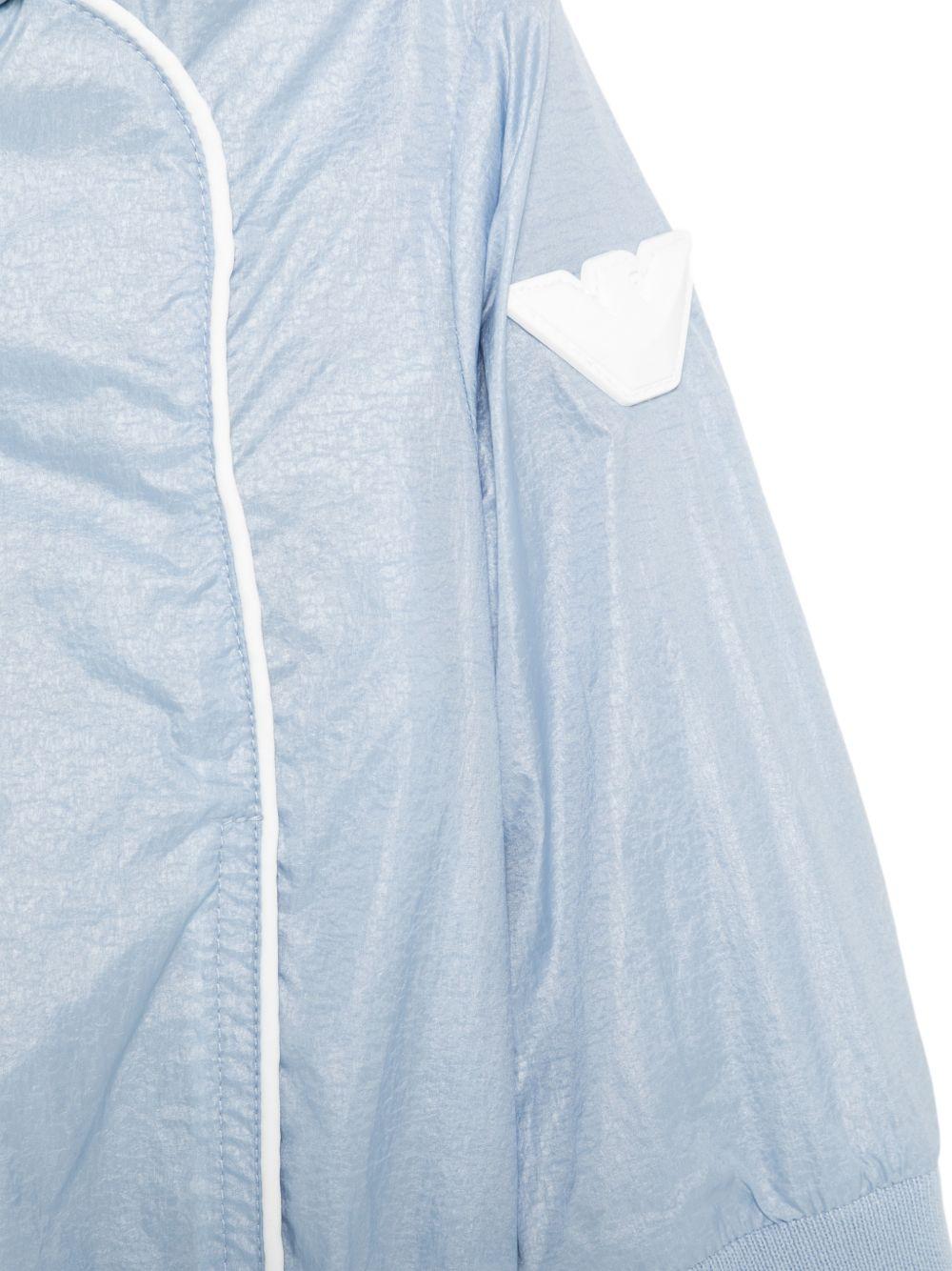 Giubbino per neonati Emporio Armani Kids azzurro con design a pannelli - Rubino Kids