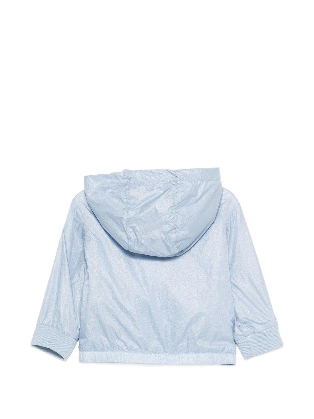 Giubbino per neonati Emporio Armani Kids azzurro con design a pannelli - Rubino Kids