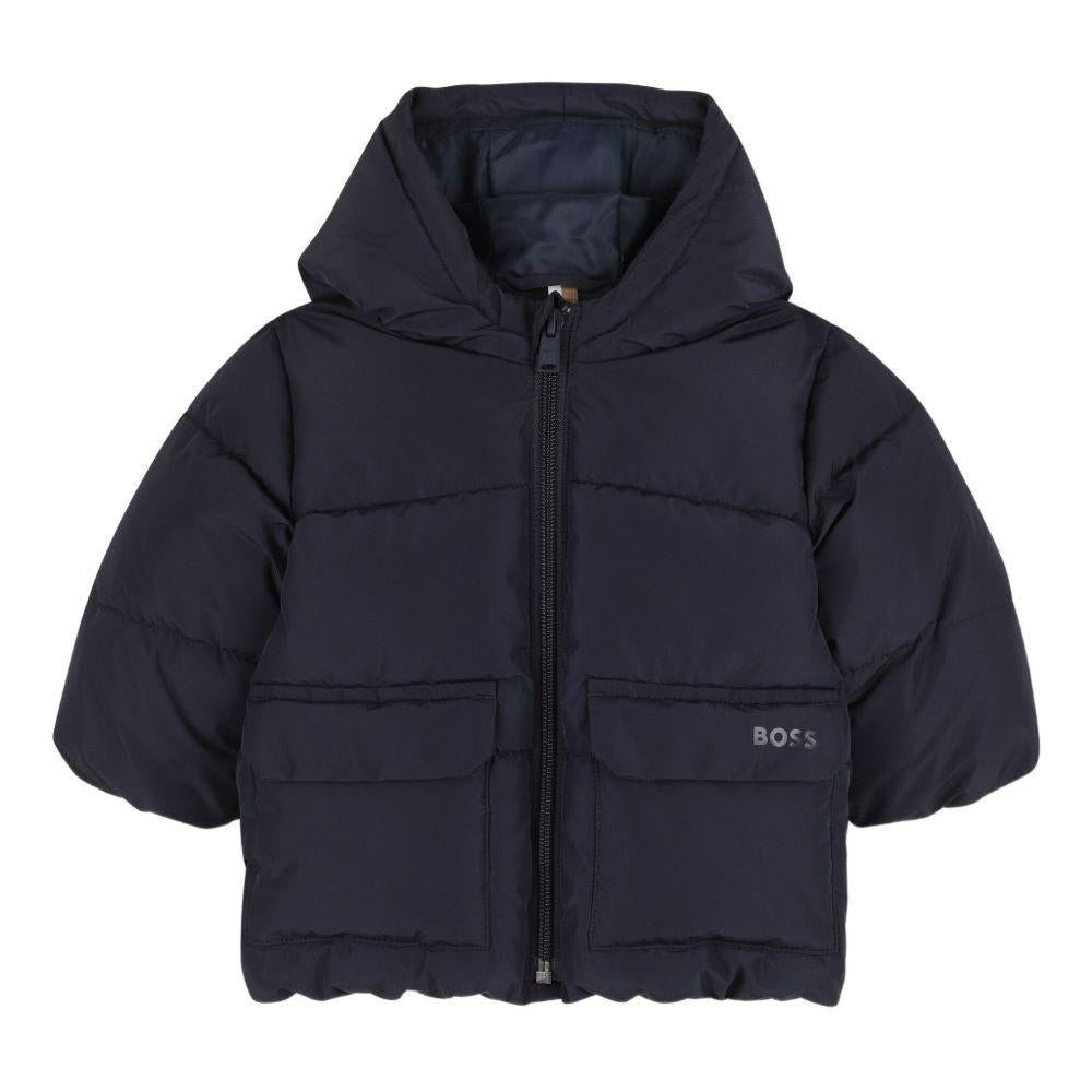 Giubbino per neonato Boss Kids blu con design imbottito - Rubino Kids