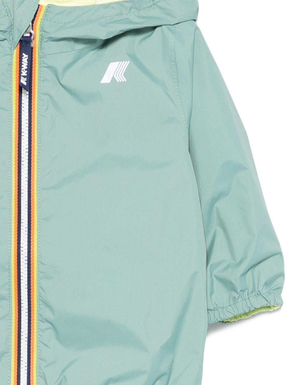 Giubbino per neonato K - Way Kids verde azzurro con cerniera - Rubino Kids