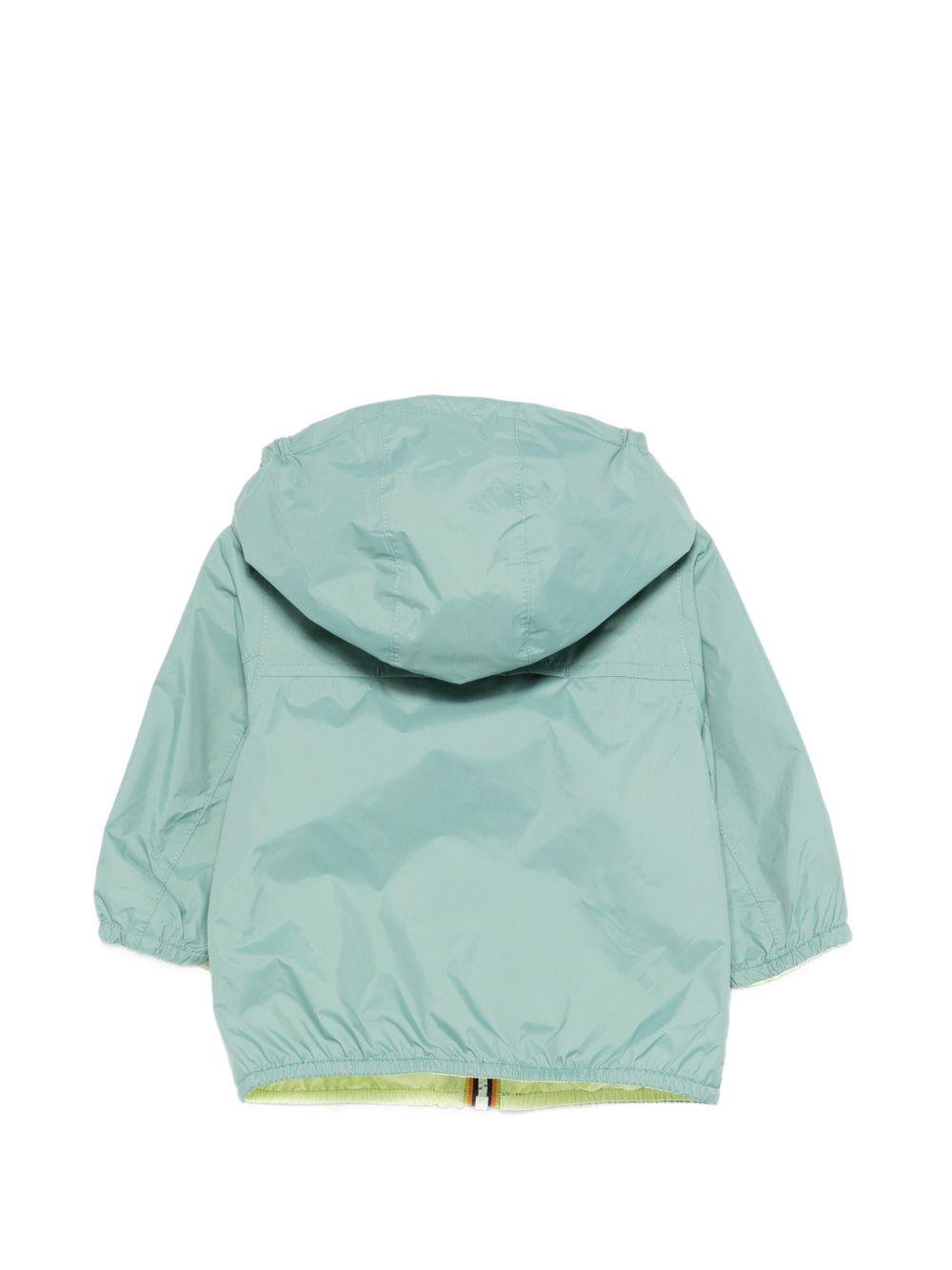 Giubbino per neonato K - Way Kids verde azzurro con cerniera - Rubino Kids