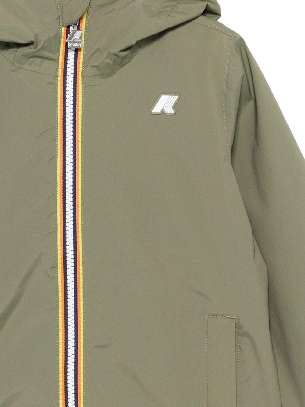 Giubbino P.Jack per bambino K - WAY Kids verde con tessuto fodera jersey - Rubino Kids