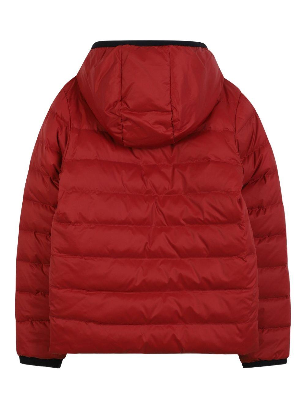 Giubbino reversibile per bambino Boss Kids rosso con dettaglio logo - Rubino Kids