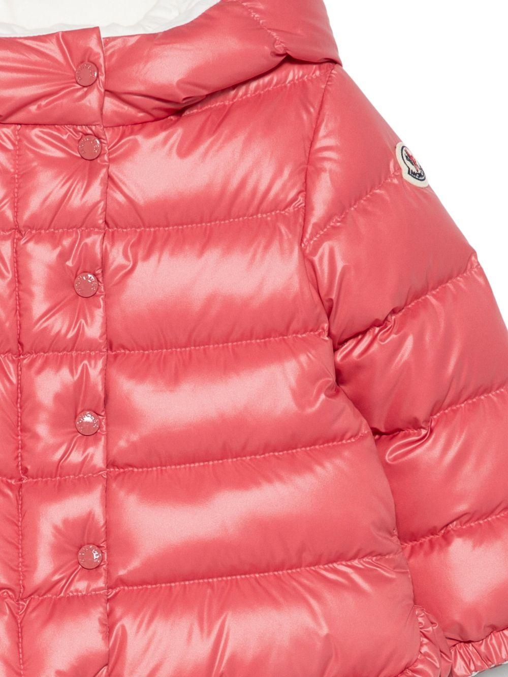 Giubbino Tazui per neonata Moncler Enfant rosso con design trapuntato - Rubino Kids