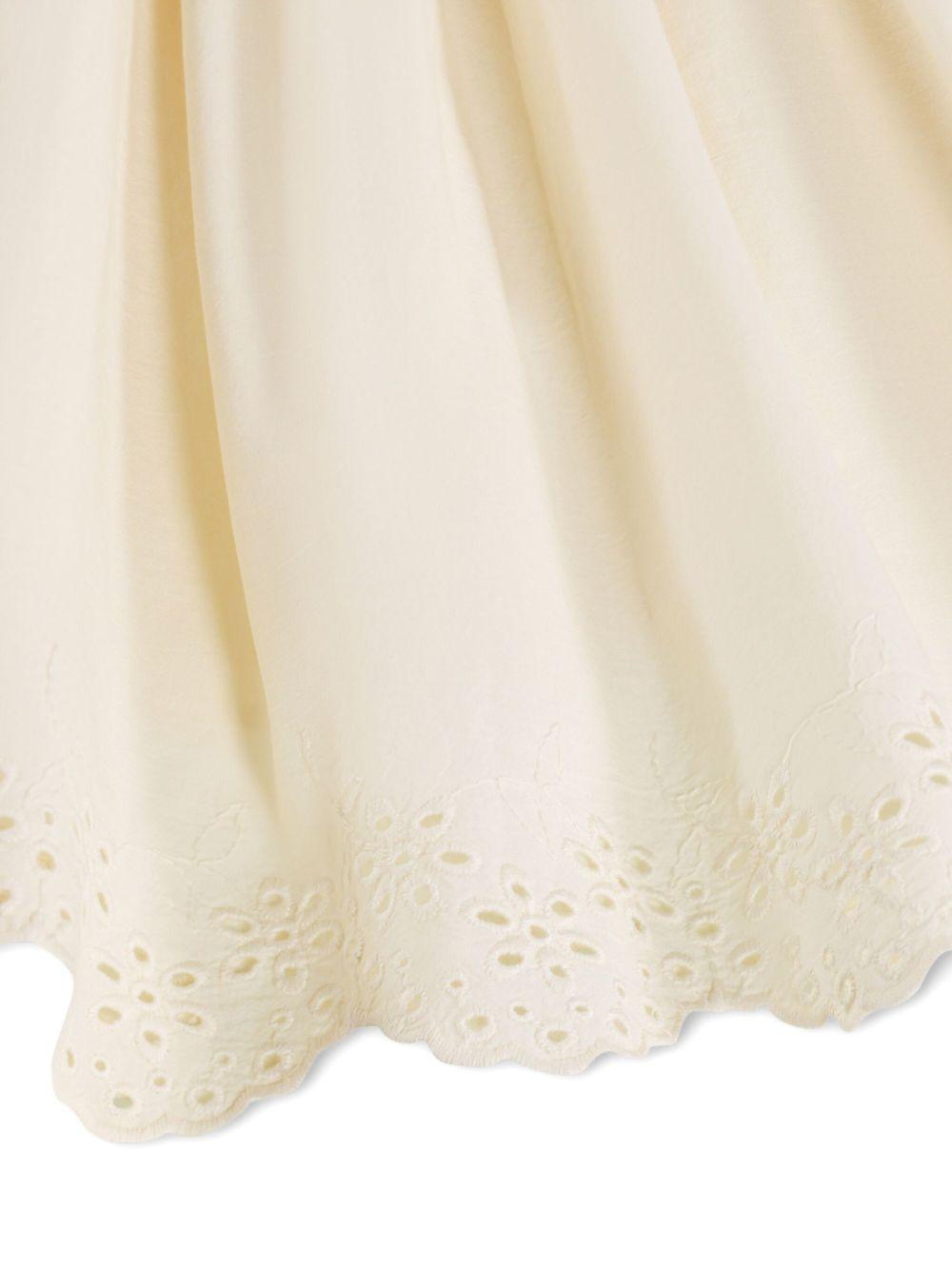 Gonna Blanca per bambina Molo beige con rifinitura con occhielli - Rubino Kids